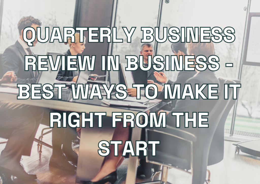 Quarterly Business Review meeting showing data gathered on a Power BI report